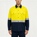 Breathable Reflective Safety Work Shirt with Vents