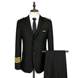 Pilot Uniform Private Jet Captain Outfit, Men's Captain Uniform, Pilot & Flight Attendant Full Suit, Airline Uniform, Aviation Casual Uniform