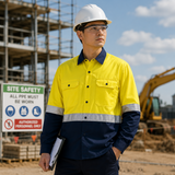 Breathable Reflective Safety Work Shirt with Vents