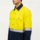 Breathable Reflective Safety Work Shirt with Vents