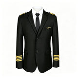 Pilot Uniform Private Jet Captain Outfit, Men's Captain Uniform, Pilot & Flight Attendant Full Suit, Airline Uniform, Aviation Casual Uniform