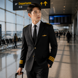 Pilot Uniform Private Jet Captain Outfit, Men's Captain Uniform, Pilot & Flight Attendant Full Suit, Airline Uniform, Aviation Casual Uniform