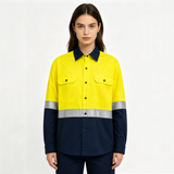 Breathable Reflective Safety Work Shirt with Vents