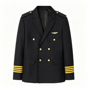 Pilot Uniform Men’s Private Jet Captain Full Uniform Suit Pilot & Male Cabin Crew Airline Aviation Casual Outfit