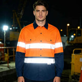 Breathable Reflective Workwear Shirt, Two-Tone Safety Work Shirt