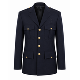 Navy Blue Firefighter Formal Dress Uniform Coat with Gold Buttons