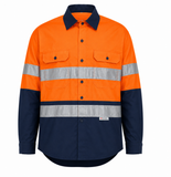 Breathable Reflective Workwear Shirt, Two-Tone Safety Work Shirt