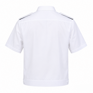 Short Sleeve White Pilot Shirt – Sleek Flight Uniform Tee for Modern Pilots