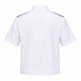 Short Sleeve White Pilot Shirt – Sleek Flight Uniform Tee for Modern Pilots