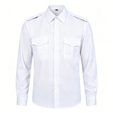 Long-Sleeve White Pilot Shirt – Professional Flight Uniform for Modern Pilots